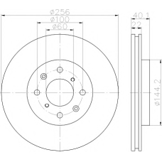 8DD 355 117-371 HELLA PAGID Тормозной диск