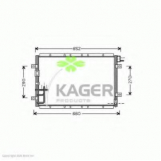 94-6283 KAGER Конденсатор, кондиционер