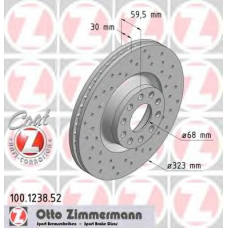 100.1238.52 ZIMMERMANN Тормозной диск