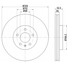 8DD 355 113-901 HELLA PAGID Тормозной диск