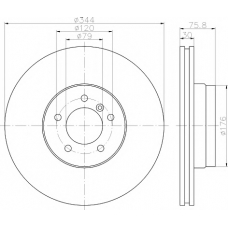 MDC1750 MINTEX Тормозной диск