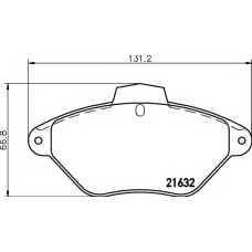 8DB 355 019-211 HELLA Комплект тормозных колодок, дисковый тормоз