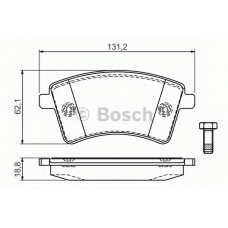 0 986 494 332 BOSCH Комплект тормозных колодок, дисковый тормоз