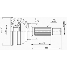 CVJ5044.10 OPEN PARTS Шарнирный комплект, приводной вал