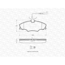 363702160362 MAGNETI MARELLI Комплект тормозных колодок, дисковый тормоз