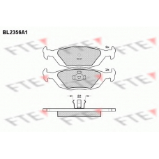 BL2356A1 FTE Комплект тормозных колодок, дисковый тормоз