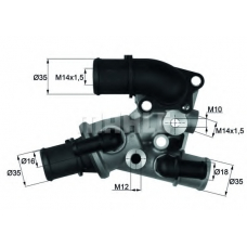 TI 111 80D MAHLE Термостат, охлаждающая жидкость