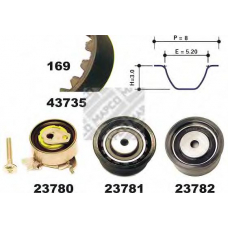 23735 MAPCO Комплект ремня грм