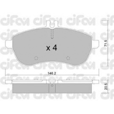822-665-0 CIFAM Комплект тормозных колодок, дисковый тормоз