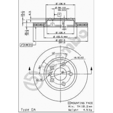 09.5870.34 BREMBO Тормозной диск