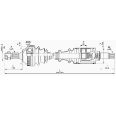 DRS6265.00 OPEN PARTS Приводной вал