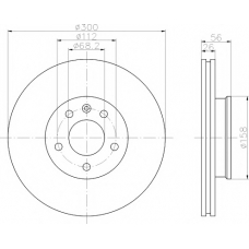 8DD 355 108-082 HELLA PAGID Тормозной диск