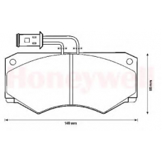 571446B BENDIX Комплект тормозных колодок, дисковый тормоз