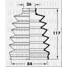 BCB6012 BORG & BECK Пыльник, приводной вал