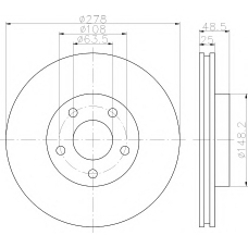 8DD 355 112-171 HELLA PAGID Тормозной диск