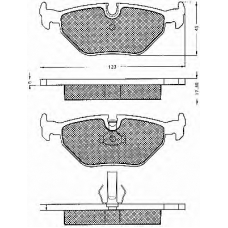 10570 BSF Комплект тормозных колодок, дисковый тормоз