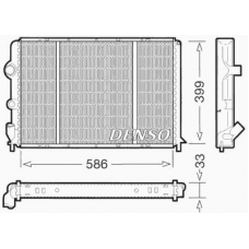 DRM23050 DENSO Радиатор, охлаждение двигателя