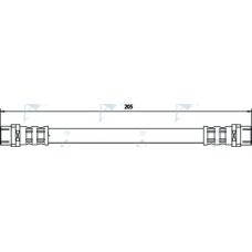 HOS3159 APEC Тормозной шланг