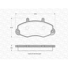 363702160553 MAGNETI MARELLI Комплект тормозных колодок, дисковый тормоз