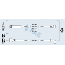 83550 FAE Комплект проводов зажигания