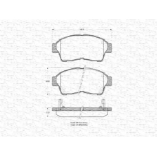 363702160584 MAGNETI MARELLI Комплект тормозных колодок, дисковый тормоз