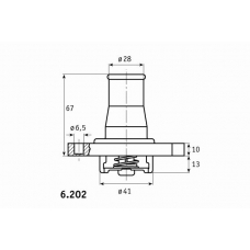 6.202.87.341 BEHR Термостат, охлаждающая жидкость