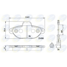 CBP22200 COMLINE Комплект тормозных колодок, дисковый тормоз