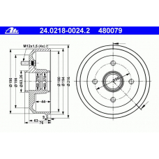 24.0218-0024.2 ATE Тормозной барабан