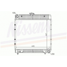 62710 NISSENS Радиатор, охлаждение двигателя