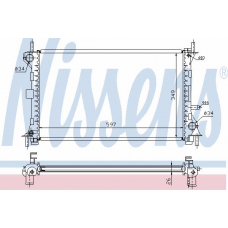 62073 NISSENS Радиатор, охлаждение двигателя
