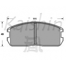 D6010 KAISHIN Комплект тормозных колодок, дисковый тормоз