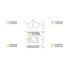 BD S253 STARLINE Комплект тормозных колодок, дисковый тормоз