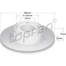501 710 TOPRAN Тормозной диск
