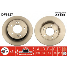 DF6627 TRW Тормозной диск