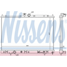 628973 NISSENS Радиатор, охлаждение двигателя