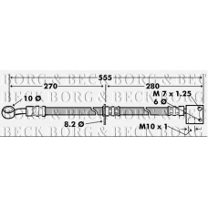 BBH7444 BORG & BECK Тормозной шланг