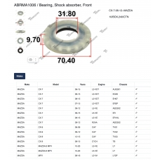 ABRMA1006 Tenacity Подшипник опоры амортизатора
