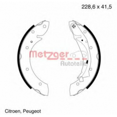 MG 641 METZGER Комплект тормозных колодок