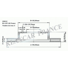 25831z KLAXCAR FRANCE Тормозной диск