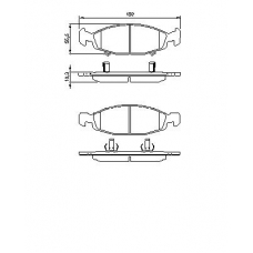 0 986 424 666 BOSCH Комплект тормозных колодок, дисковый тормоз