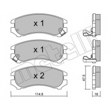 22-0230-1 METELLI Комплект тормозных колодок, дисковый тормоз