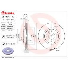 09.B042.11 BREMBO Тормозной диск