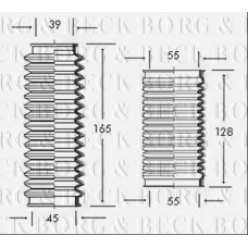 BSG3021 BORG & BECK Пыльник, рулевое управление