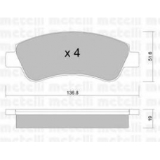 22-0327-0 METELLI Комплект тормозных колодок, дисковый тормоз