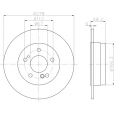 8DD 355 102-861 HELLA PAGID Тормозной диск