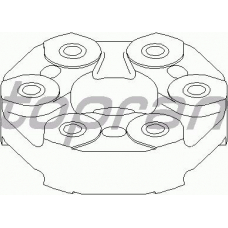 500 293 TOPRAN Шарнир, продольный вал