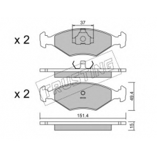 059.5 TRUSTING Комплект тормозных колодок, дисковый тормоз