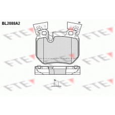 BL2088A2 FTE Комплект тормозных колодок, дисковый тормоз
