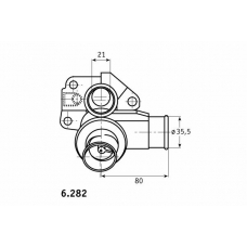 6.282.85 BEHR Термостат, охлаждающая жидкость