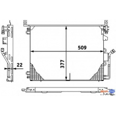 8FC 351 317-291 HELLA Конденсатор, кондиционер